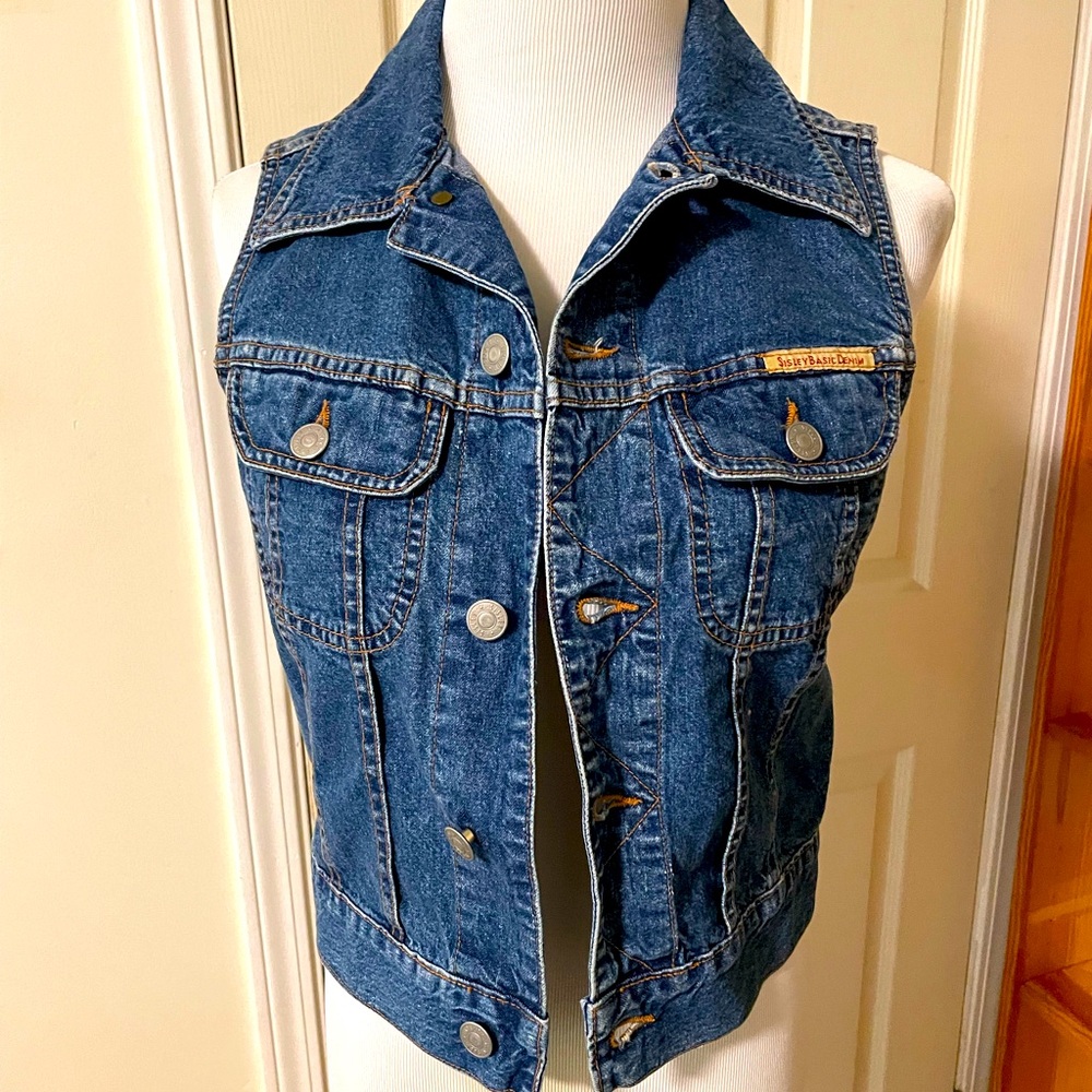 Vintage Sisley denim vest